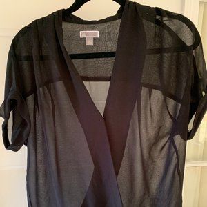 Black Sheer Top